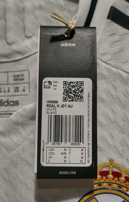 ORYGINALNA Koszulka Real Madryt Home Authentic 24/25 – adidas – M – IX8095
