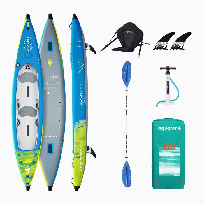 Kajak pompowany 2-osobowy Aquatone Glacier 14'0 427 cm