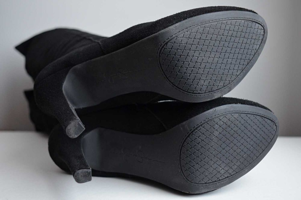 MUSZKIETERKI szpilki kozaki za kolano Jessica Simpson SUPER ZAMSZ 41