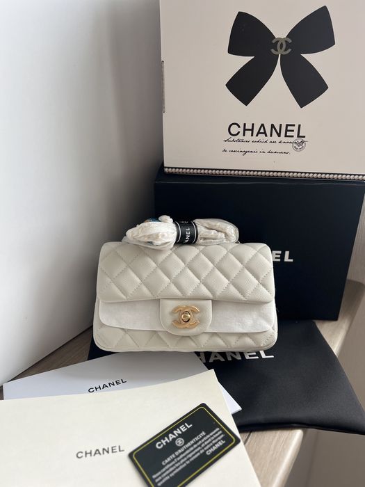 Сумка Chanel Classic 1.55 Small Cream Texture