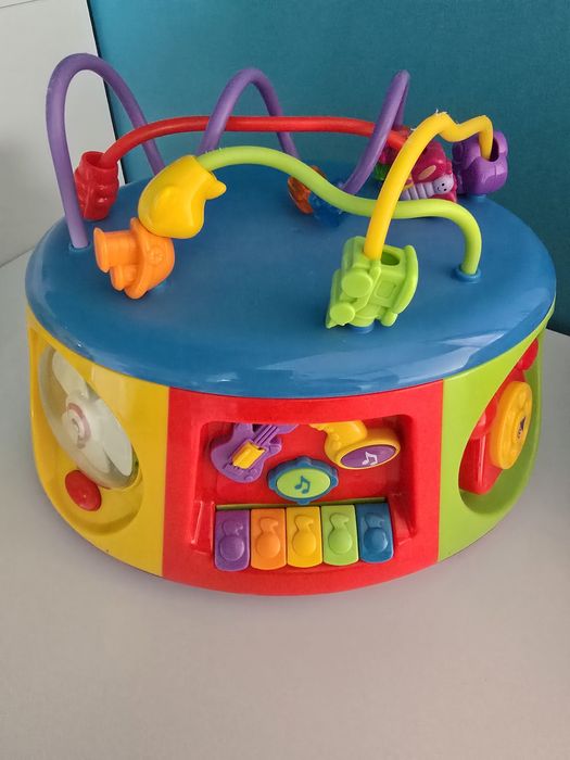 Zabawki Dumel kostka interaktywna, Fisher-price garnuszek na klocuszek