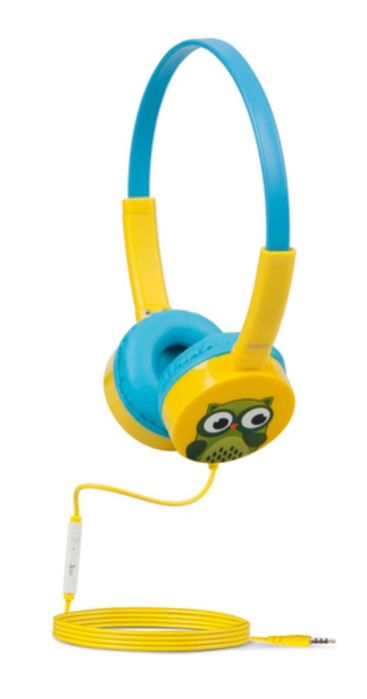 Auriculares infantis seguros com limitador de volume