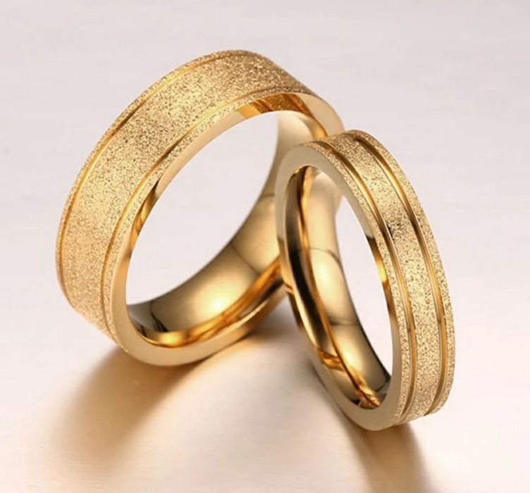 Aliança namoro - compromisso - casamento em ouro laminado 18K