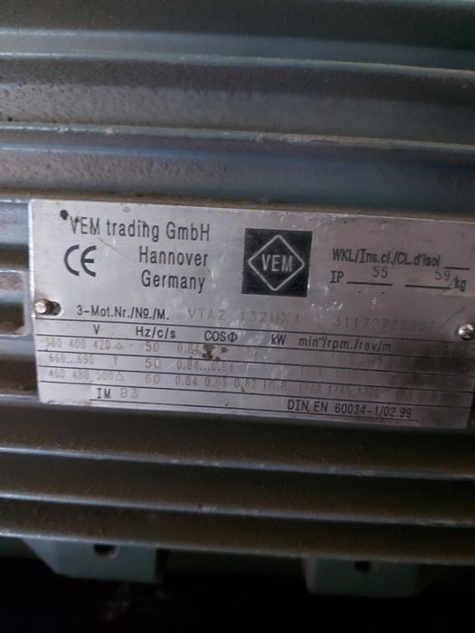 Silnik 9kw Vem Germany