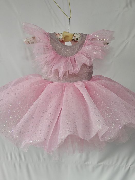 Сукня святкова рожева на 5 років блистить пишна фатінова