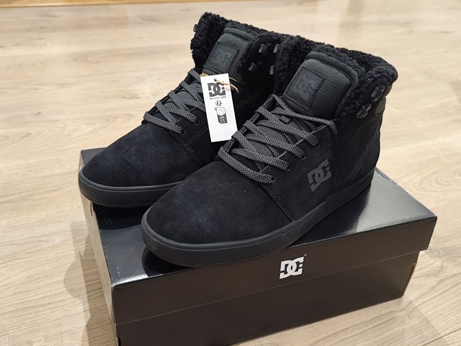 DC Shoes Crisis 2 Hi WNT Męskie Zimowe Trzewiki Zamszowe Czarne 44,5