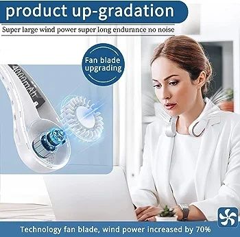 Przenośny Wentylator Wiatrak Na Szyję