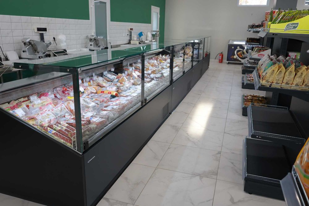 Гастрономія, морозильні та холодильні вітрини, ларі, стелажі, каси