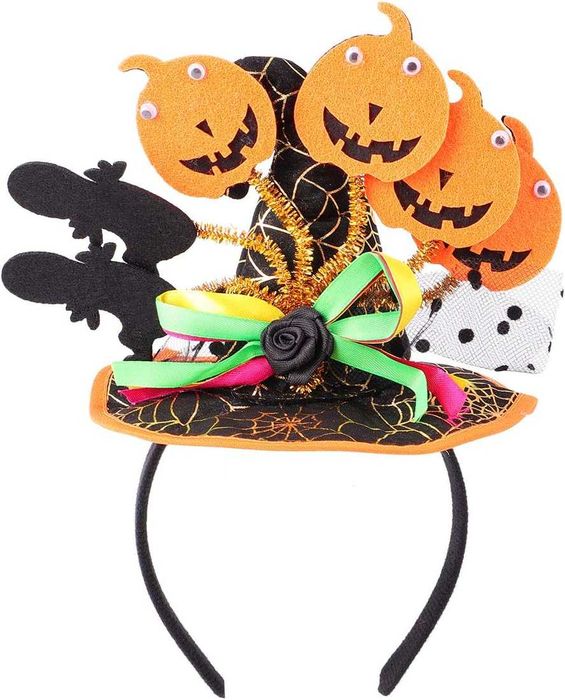 2szt! Opaska kapelusz czarownicy Z DYNIAMI r. uniwersalny KOSTIUM h129