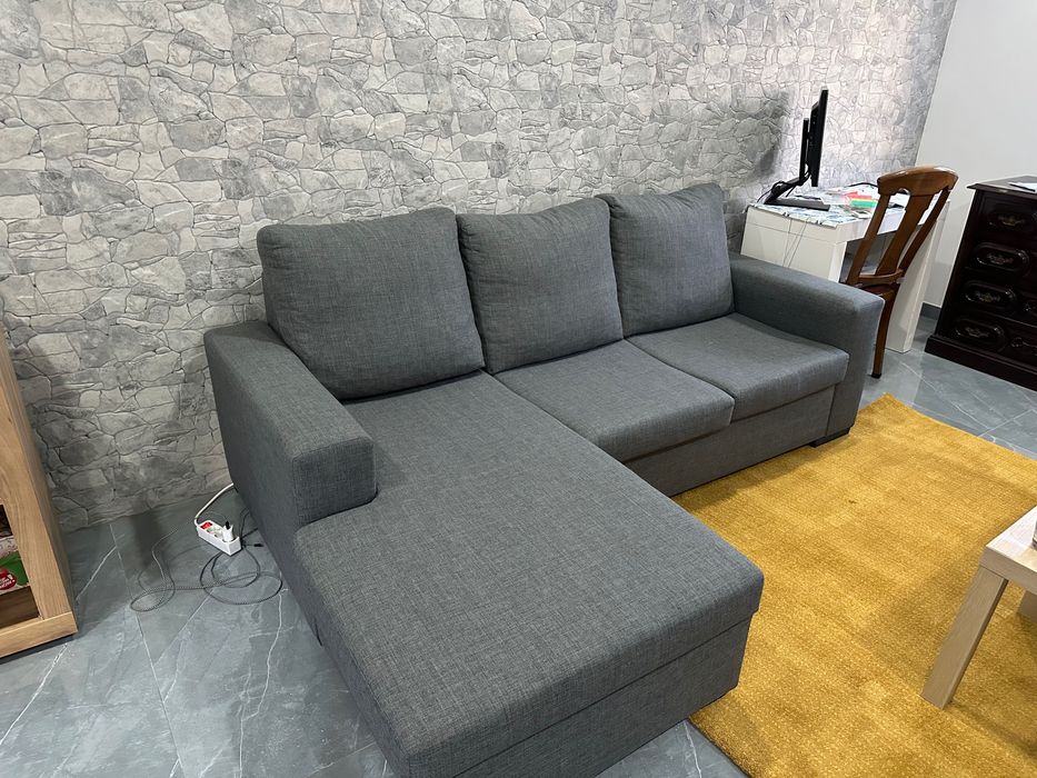 Sofá cinza como novo