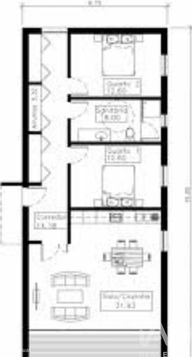 Terreno em Cuba de 55,00 m2