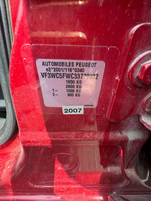 PEUGEOT 207 na części 1,6 2007r. Adax Opolski Auto Złom Koźle