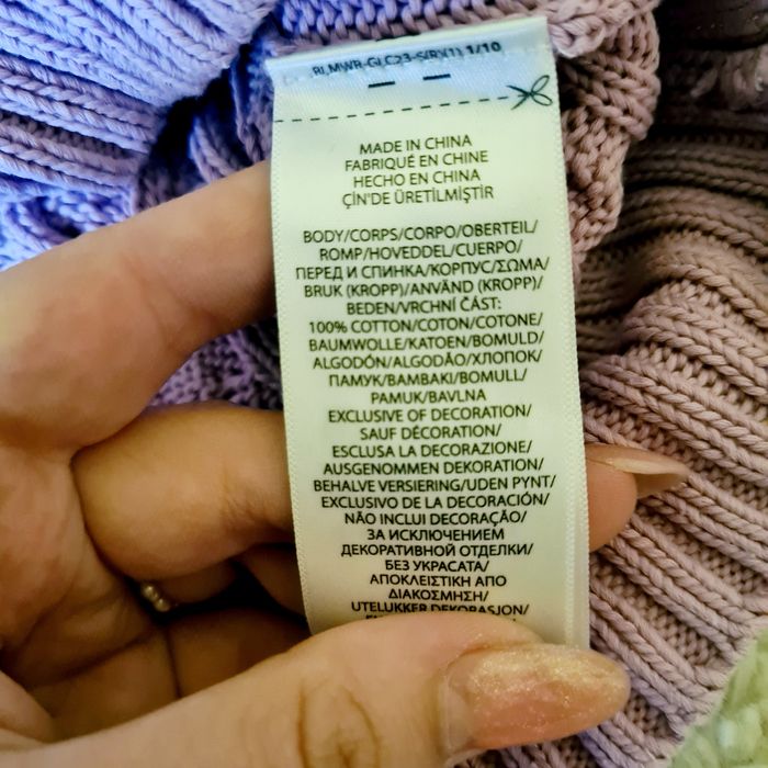 Oryginalny sweter Polo Ralph Lauren lila fiolet  XS