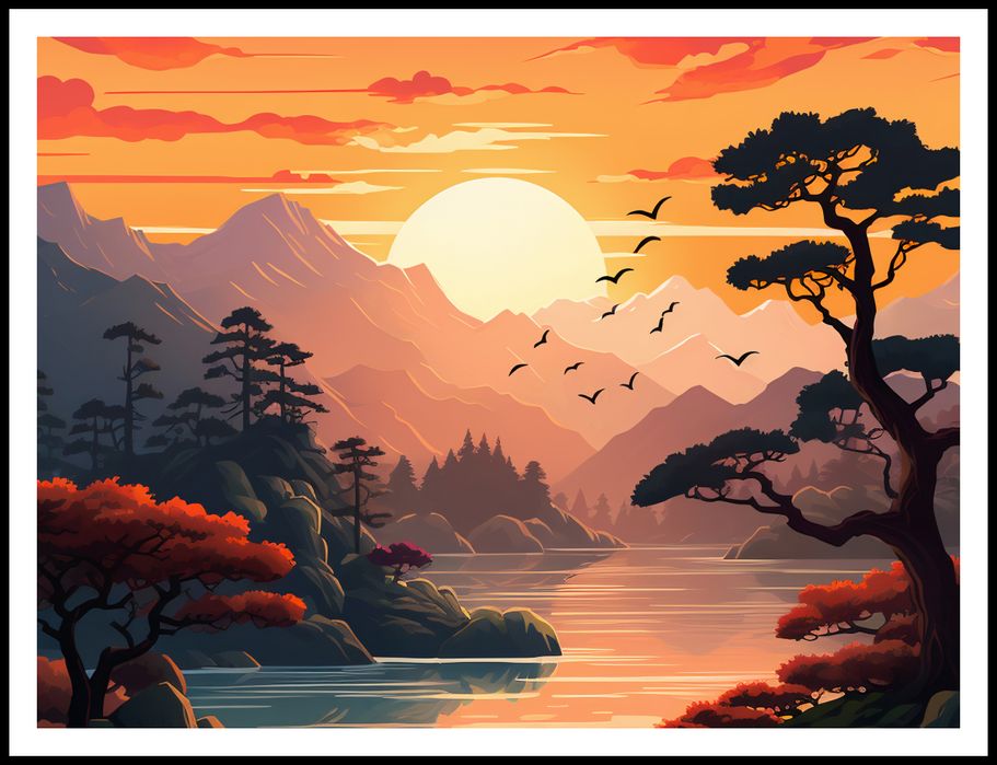 Plakat 100x75cm Złoty Zachód