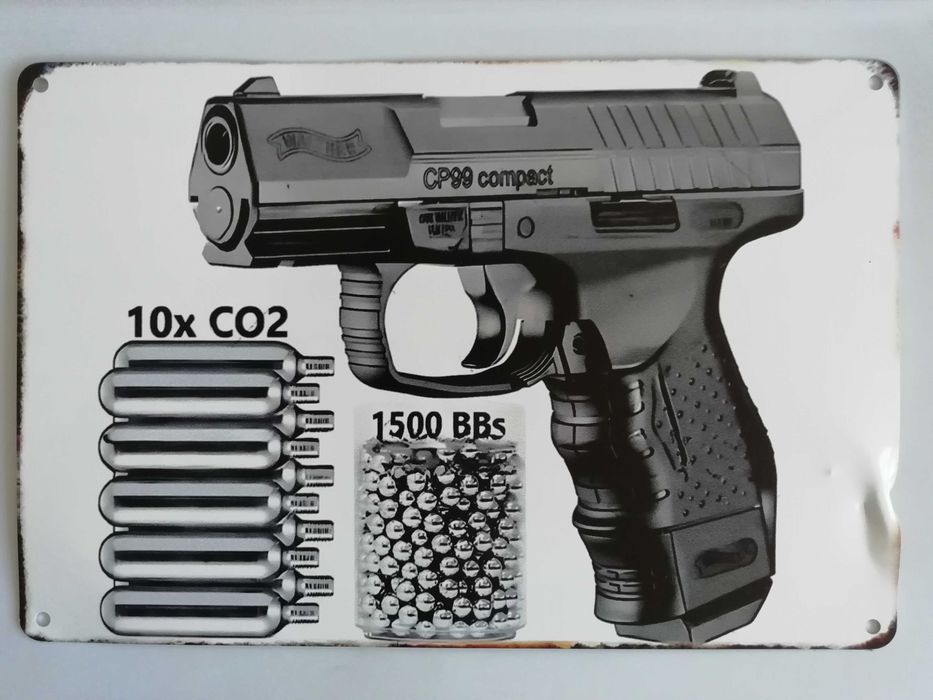 Chapa Decorativa Airsoft Walther CP99 Compact Blowback
