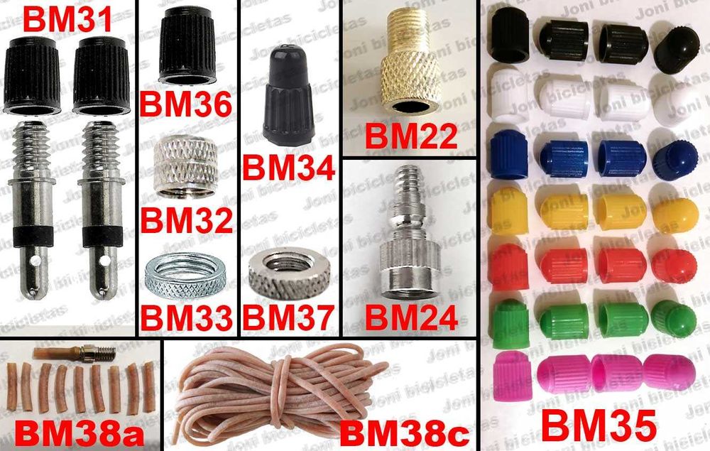 Bombas de ar, válvulas e acessórios p/ bicicleta