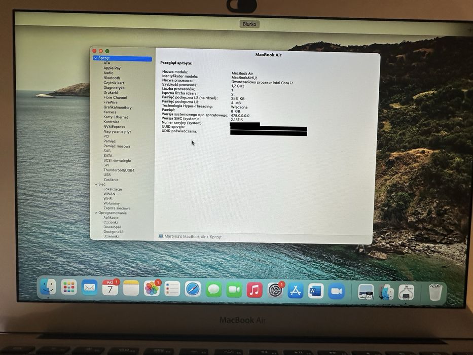 MacBook Air 2014 / 13” / Intel Core i7 / 8 GB RAM / 256 GB SSD