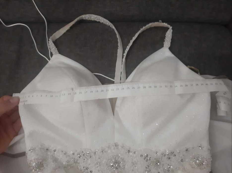 Suknia ślubna 38/40 biel Dwa welony Emmi Mariage