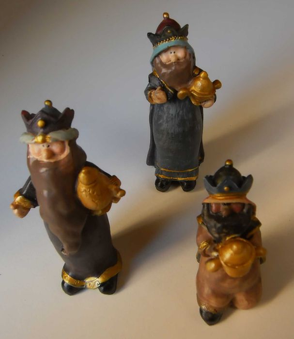 Presépio em Artesanato 1980's | Conjunto de 11 Figuras Pintadas à mão