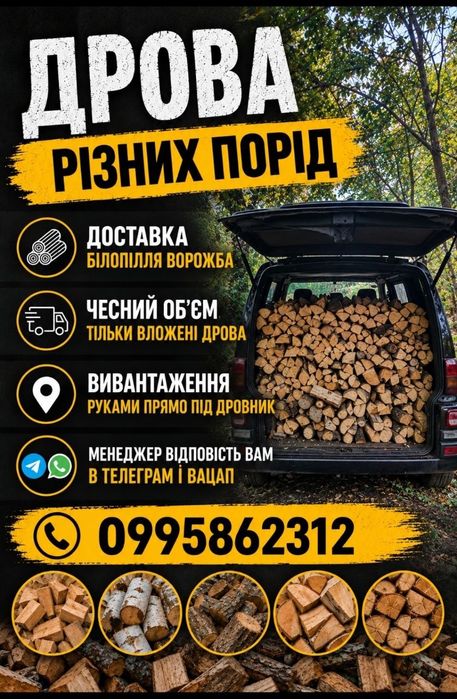 Дрова різних порід