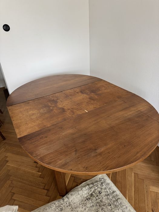 Stół drewniany rozkładany 110cm x 160 cm antykwariat
