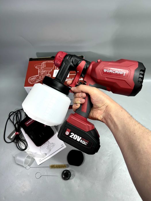 Аккумуляторный краскопульт Фарбопульт WORCRAFT CSG-S20LiA