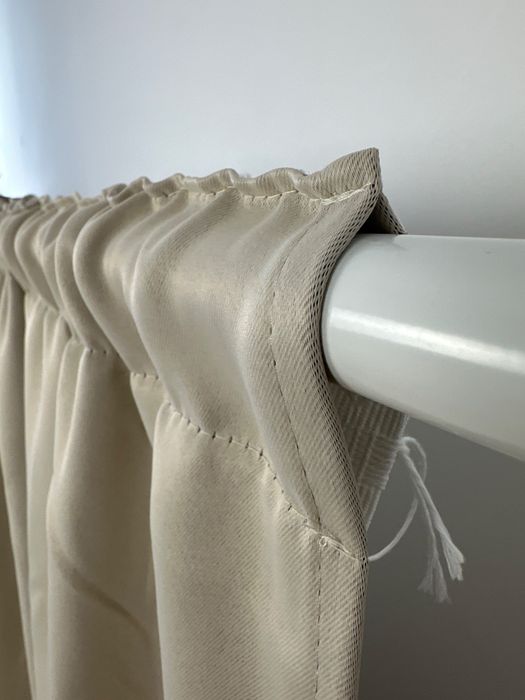 2 Cortinas Blackout Térmicas Deconovo 220×140 cm Creme
