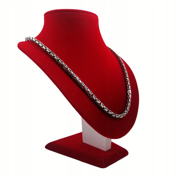 Srebrny Męski Łańcuszek Królewski Szeroki Pr. 925