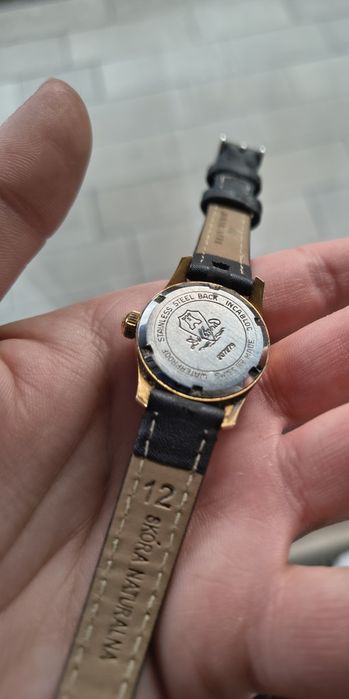 Zegarek delbana złoty mechaniczny 17 kamieni