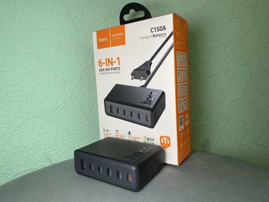 Зарядное устройство Hoco 6в 1 (45W, PD3.0, QC3.0)