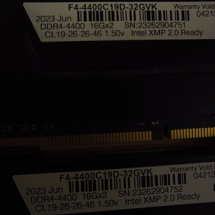 G.Skill Ripjaws V DDR4 32GB 4400MHz CL19 XMP 2.0