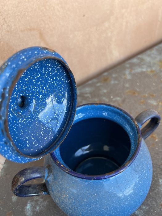 Vintage and Unique Blue Ceramic Jar434369580279408642