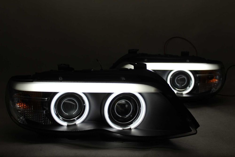 Lampy reflektory przednie przód BMW X5 E53 03-06 XENON LED Ringi NOWE!