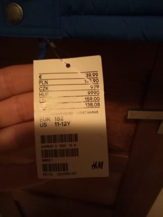 Kurtka puchowa na152, 11-12 lat. Nowa