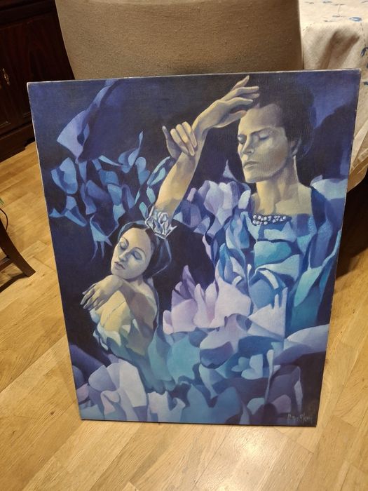 Pintura a óleo quadro Maria Alcina Ballet 60 x 80 cms