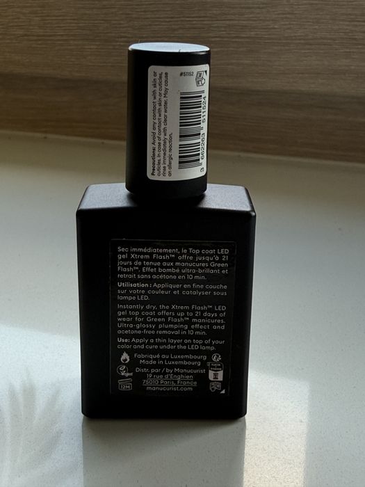Nowy top coat manucurist Xtrem Flash  top coat led gel
