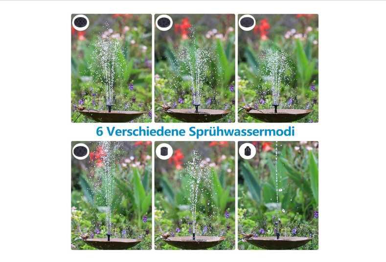 Садовый фонтан на солнечной батарее