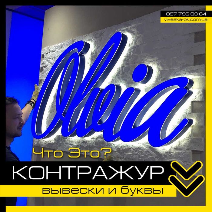 ЗОВНІШНЯ РЕКЛАМА, букви, вивіски, фасади, банери, плівка