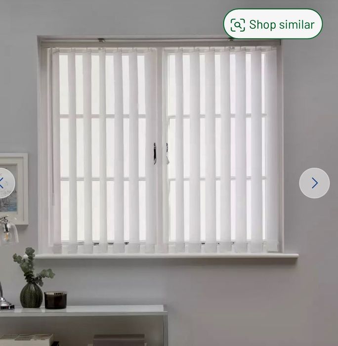 2x Novo tamanhos verticais estores kit 1x180cm 1x120cm largo ajustável