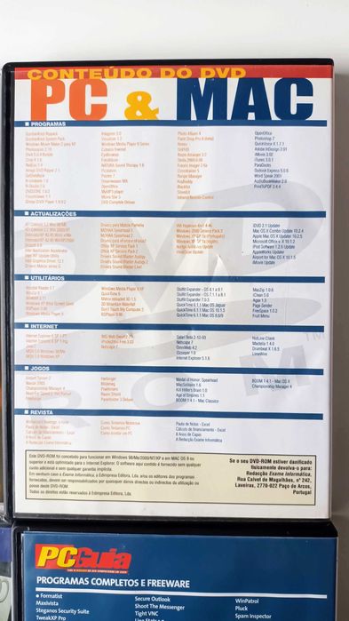 4 DVD - PC e MAC - diferentes programas informáticos e jogos