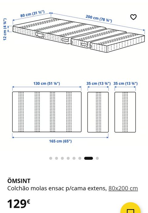 Cama criança Extensível IKEA SUNDVIK e Colchão IKEA ÖMSINT como novos!!