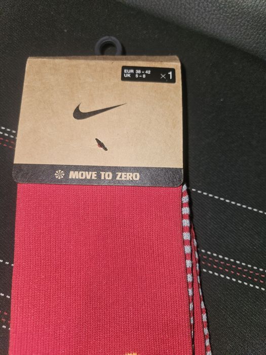 NIKE Move To Zero Skarpetki M/M (38-42) - Czerwone Paski - NOWE