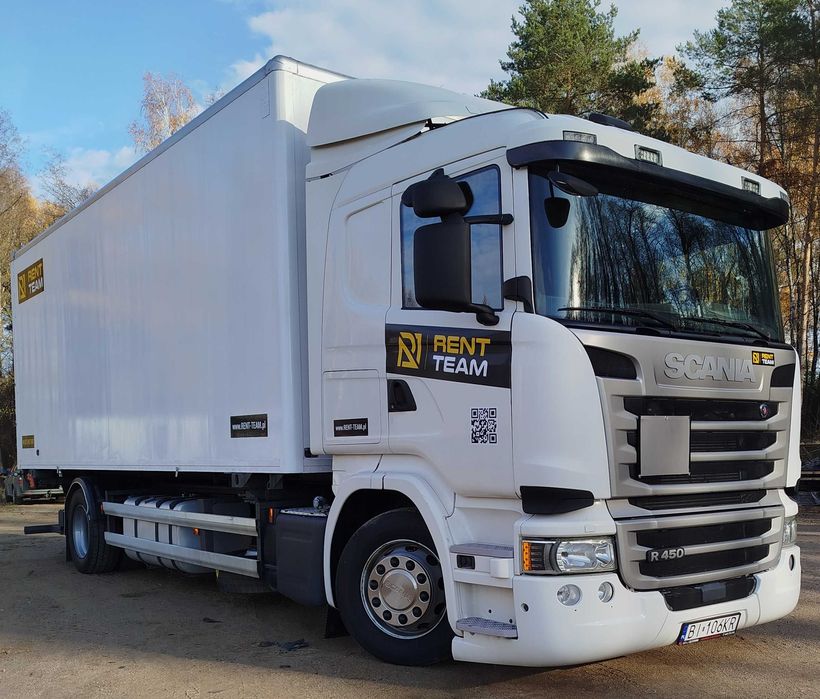 Wynajem auta ciężarowego Scania R450. Wypożyczalnia Rent-Team