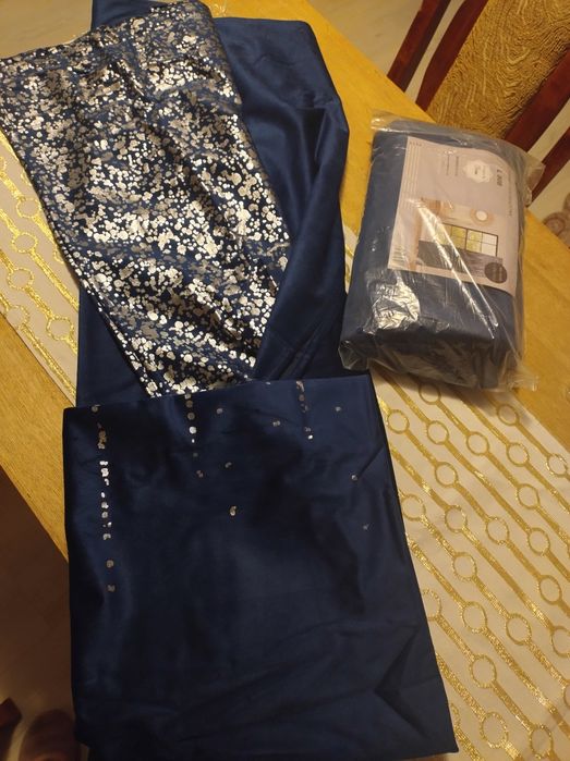 Nowe zaslony welurowe z srebrnymi wzorami