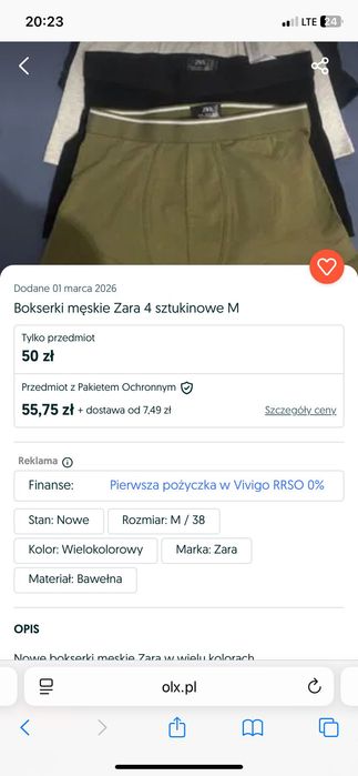 Bokserki 4szt  spodnie bojowki sprzedam