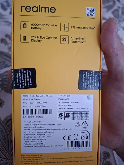 Smartfon Realme P3 Lite + 2 szkła hartowane gwarancja