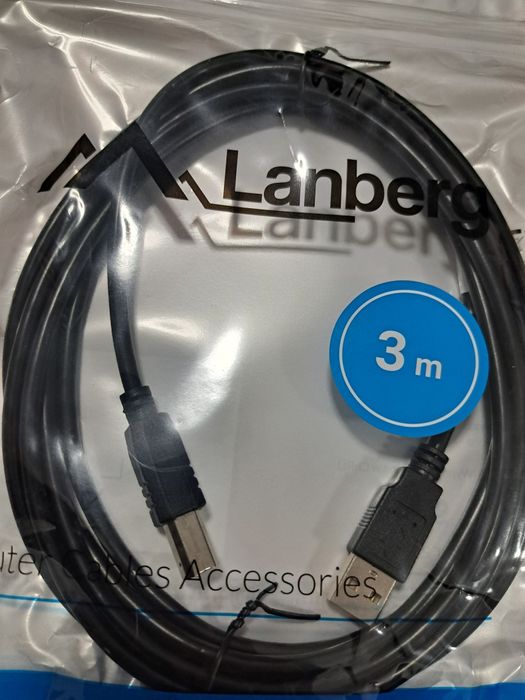 Cabo USB 2.0 para Impressora Lanberg (3 Metros) - Novo