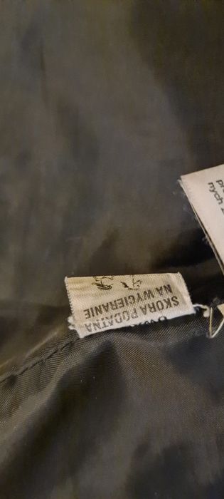 Krotki prosty płaszcz (kurtka) z miękkiej skóry rozm. S