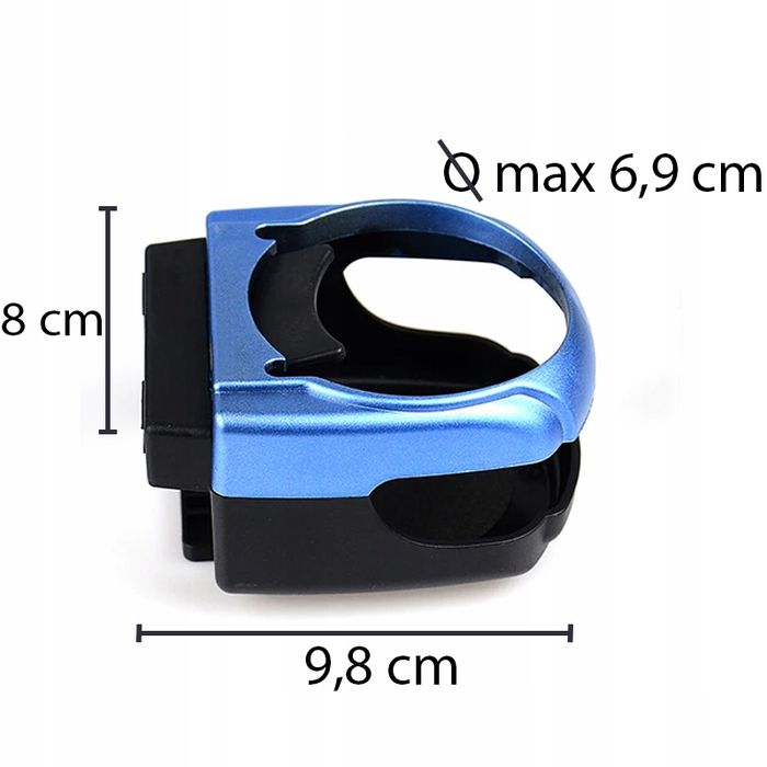 Uchwyt Na Kubek Napój Kubki Plastikowy Niebieski Max 6,9 Cm