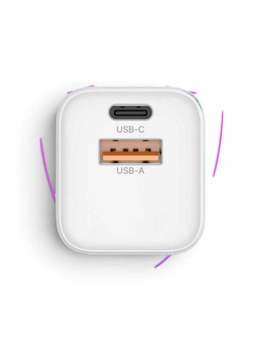 Швидка зарядка 20W Earldom ES-EU32C GaN USB-C + USB-A PD/QC3.0 для iPhone, Samsung, Xiaomi